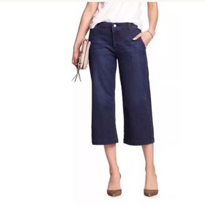 Denim gaucho cropped wide leg jeans size 29/8